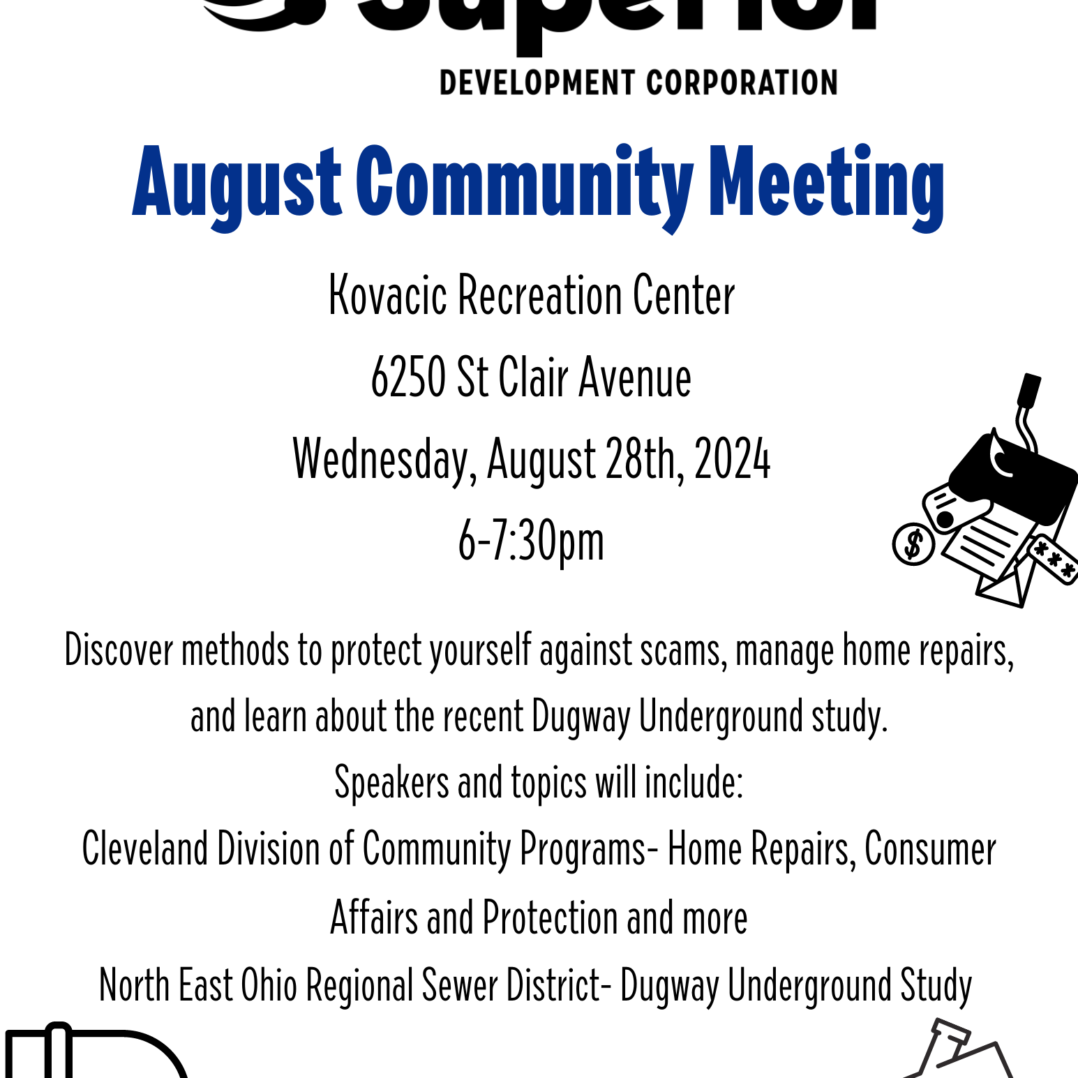 August Communty Meeting Flyer