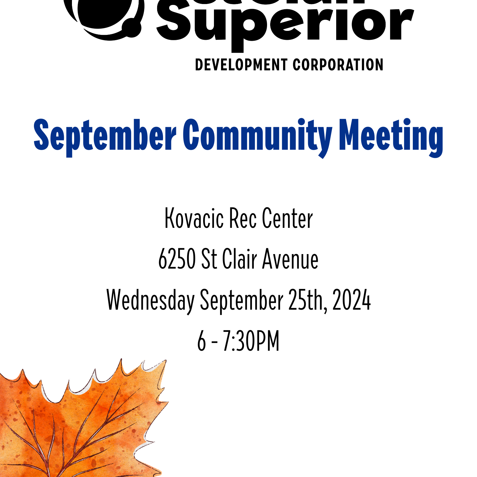 September Community Meeting